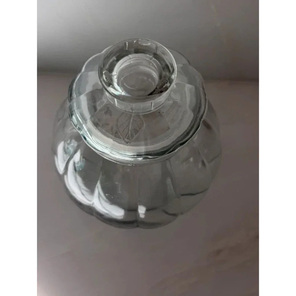 Vintage Libbey Pumpkin Glass Jar